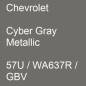Preview: Chevrolet, Cyber Gray Metallic, 57U / WA637R / GBV.